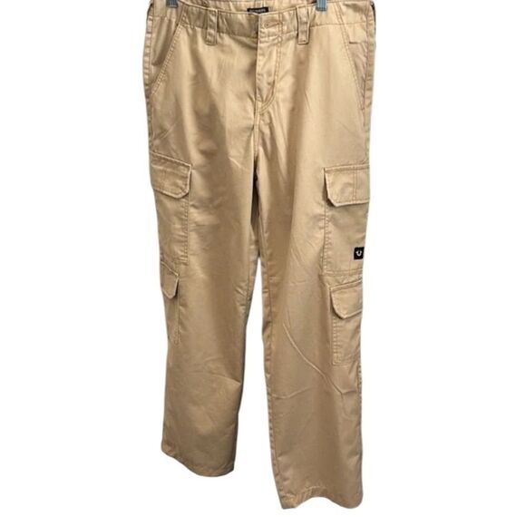 True Religion Travertine Tan Cargo Pants HS SN Relaxed Fit 29 New - Picture 3 of 6